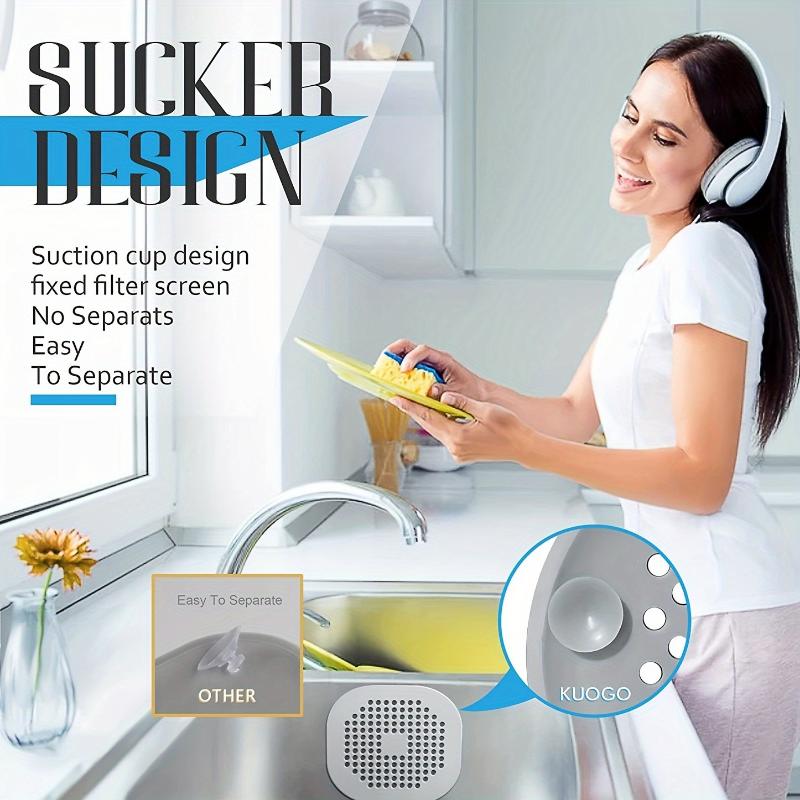 1/3/5pcs Hair Filter, Sink Filter, Bathtub Shower Floor Drain Plug, Silicone Kitchen Plug, Bathroom Accessories 5