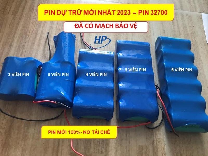 Pin Lithium Pin Viên 32700 cho Đèn Năng Lượng Mặt Trời Pin Sắt LiFePO4 3.2V đã kèm mạch bảo vệ. Pin Mới Nhất 2023
