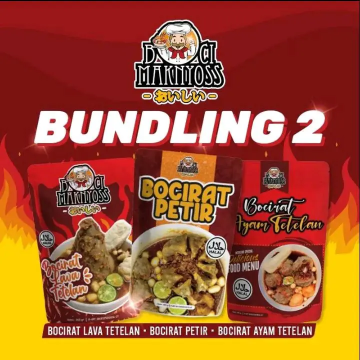 Bundling 2 Bocirat Pedas (Ayam Tetelan, Lava Tetelan, Petir)