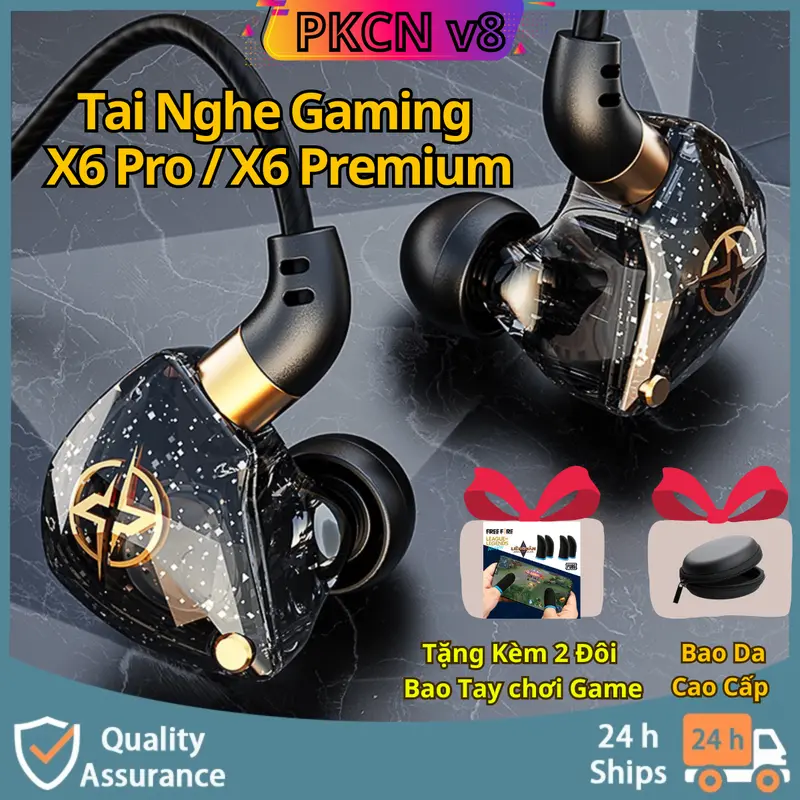 Tai Nghe X6,Tai Nghe Có Dây Cao Cấp.Âm Thanh Hifi 9D Super Bass,Chống Ồn Tốt,Micro Lọc Tạp Âm,Kết Nối Jack 3.5mm. Earphone Nghe Nhạc kỳ lạ Nhét Tai tai  nghe 0