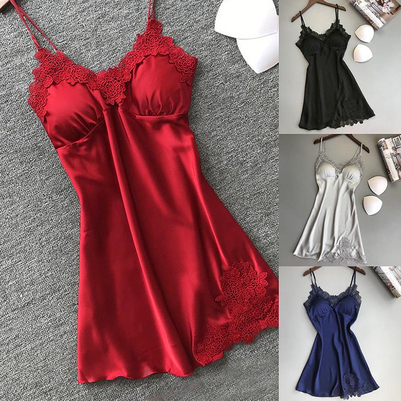  Phụ Nữ Gợi Cảm Ren Lụa Áo Dây Đầm Babydoll Váy Ngủ Váy Ngủ Đồ Ngủ 