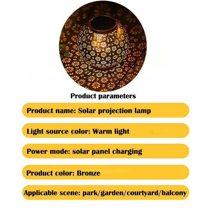 Solar Powered Garden Decorative Light, Vintage Design LED Light, Waterproof Portable Light for Yard & Garden Decoration, Outdoor Lighting 2