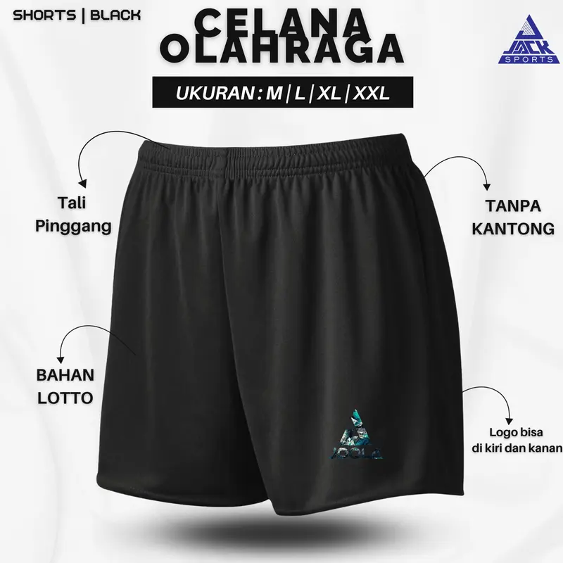 CTLJL-01 CELANA OLAHRAGA BAHAN LOTTO TANPA KANTONG CELANA BADMINTON CELANA FUTSAL CELANA VOLLY BAHAN PREMIUM BAHAN LOTTO 1