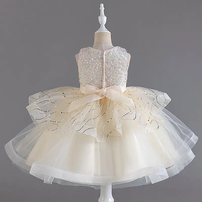 Váy Trẻ Em, Không Tay, Phồng Gạc, Váy Bánh Ngọt, Dành Cho Bé Gái, Thích Hợp Biểu Diễn Piano Và Catwalk, Váy Công Chúa 3