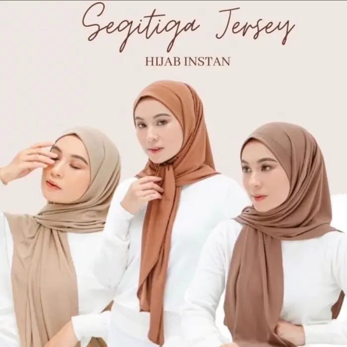 Jilbab Segitiga Instan Jersey Premium Oval