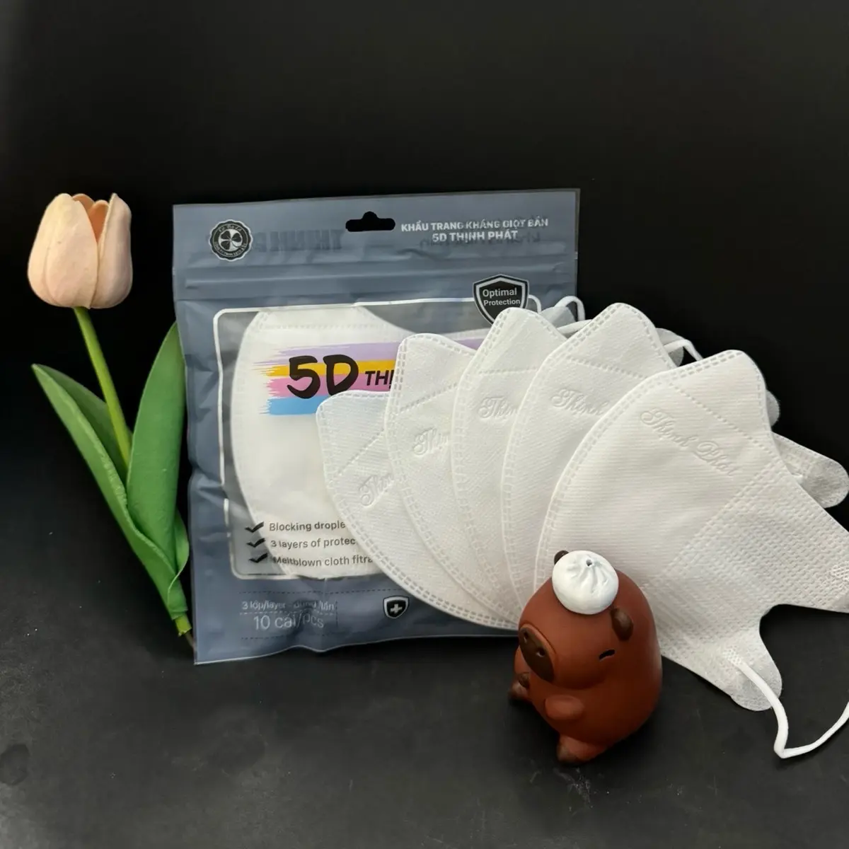 [SET 200 CHIẾC] Khẩu trang 5D Thịnh Phát - Phụ Kiện Che Mặt Accessories Mask Women Nhung Nữ