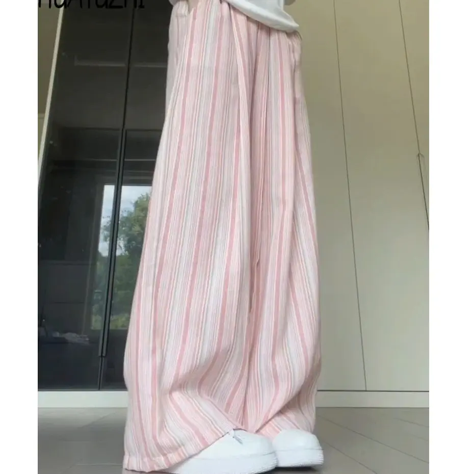 A7 - Quần Ống Rộng Nữ Cao Cấp Drape Vải  Sọc Dọc Quần Nana Store