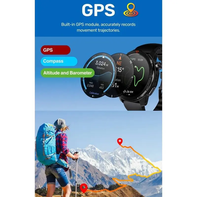 Supercalla New MG04 AMOLED smart watch high quality heart rate fitness tracker sport gps smart watch 4