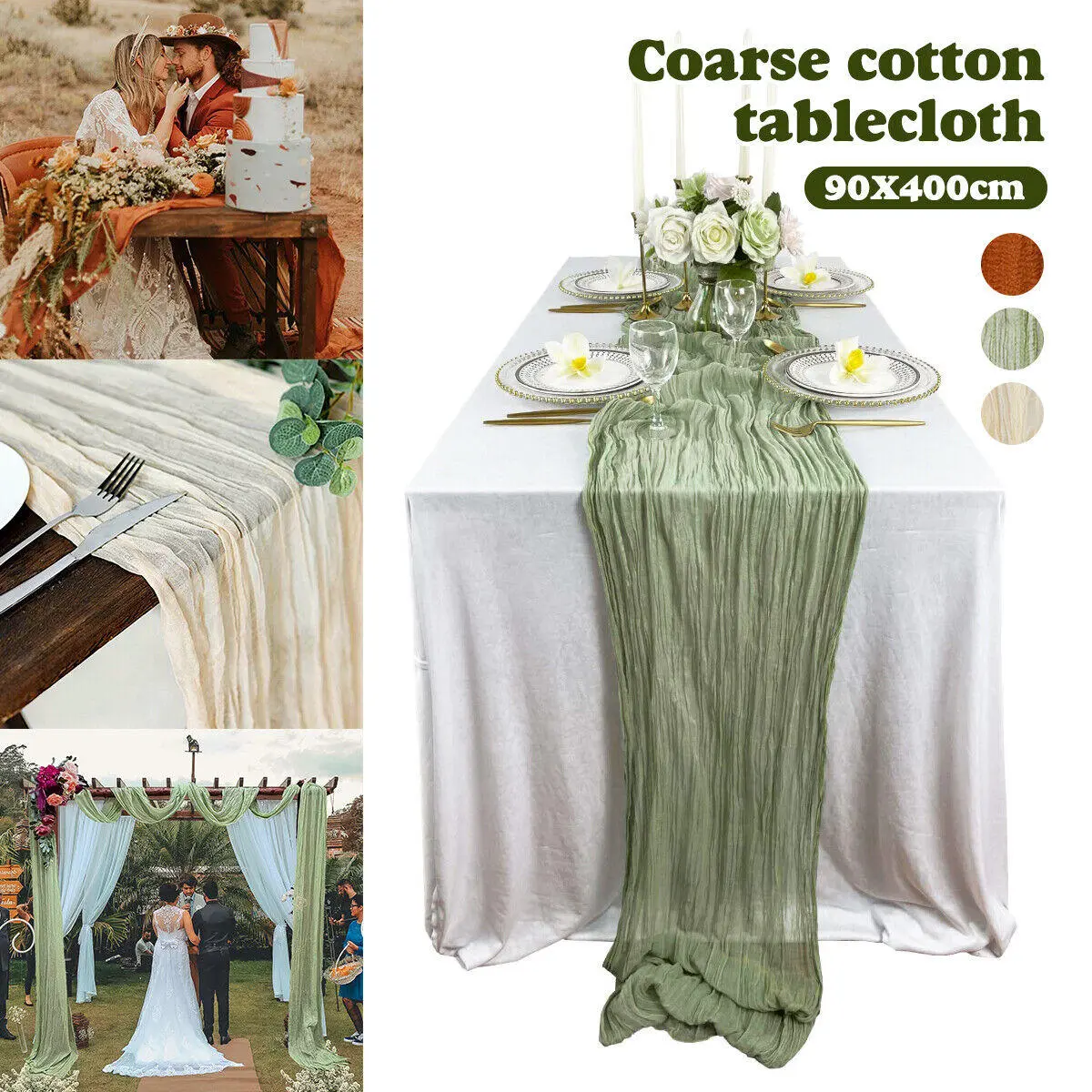 Cheesecloth Gauze Table Runner Large Cloth Soft Durable Centerpiece AUS