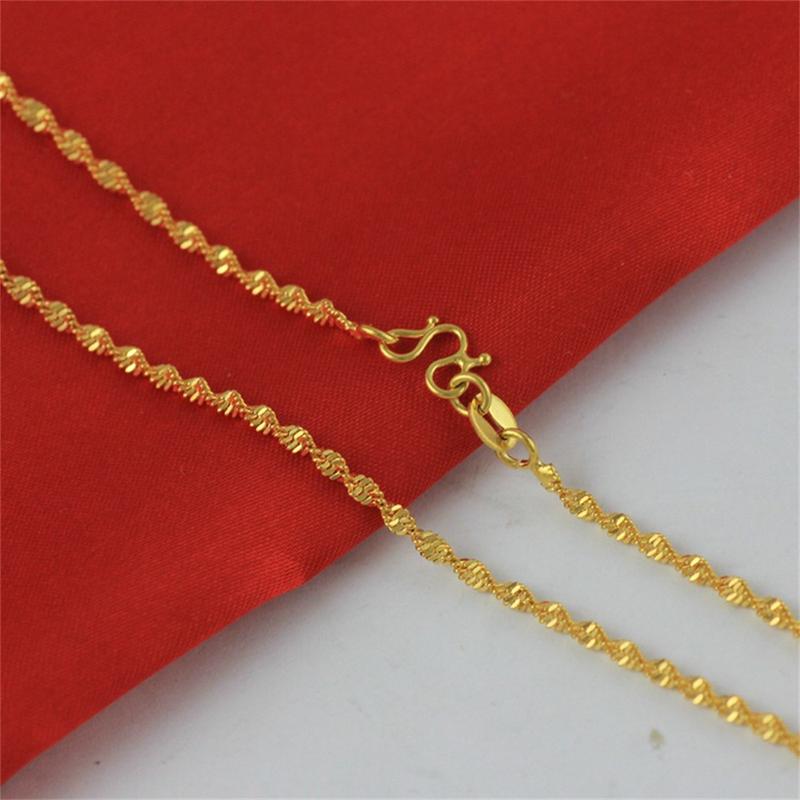 Vòng Cổ, Mạ Vàng Đồng Thau, Dây Chuyền Sóng Nước, Dây Chuyền Vàng Việt Nam, Dây Chuyền Xương Đòn, Thời Trang, Nữ Thần Rung Lắc Lư, Cung Cấp Trực Tiếp Cửa Hàng Vàng 6