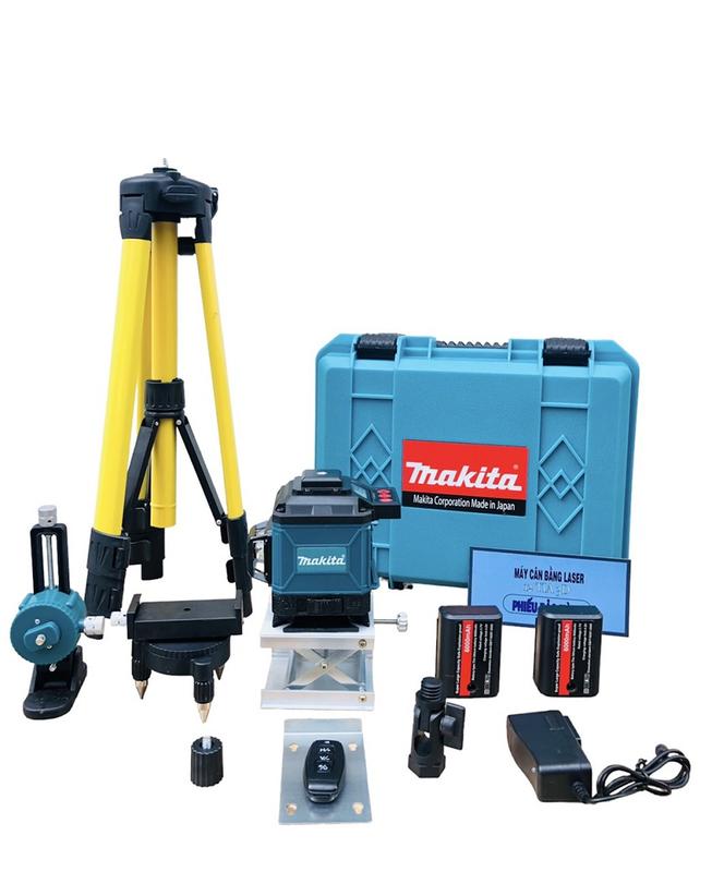 Máy cân mực Laser MAKITA 12 tia xanh cao cấp có đèn báo pin, đế xoay 360-Bảo hành 12 tháng 0