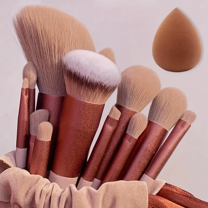 Makeup Brush Suit Soft Fluffy Professional Cosmetic Foundation Powder Eye Shadow Kabuki Blending Makeup Brush Beauty Tools Makeup Sponge Buggy Bag