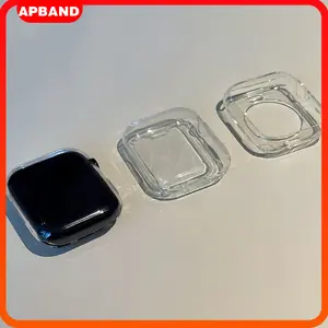 Anti Gores PC/ TPU Case for IWatch Ultra/SE 3 2 Apple Watch Series 11 10 9 8 7 6 5 49mm 46mm 45mm 44mm 42mm 41mm 40mm Tempered Glass Screen Protector Cover Accessories Jam Tangan Smartwatch for I8 S10 S8 S9 Pro Max 8 MAX 9 PRO S20 T500