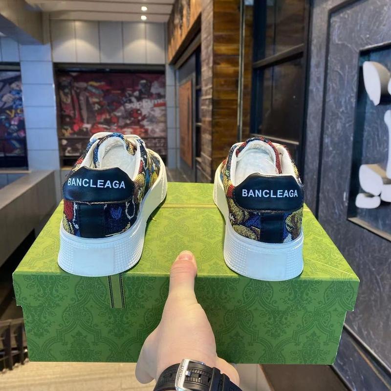 Giày Nam Sneaker Thời Trang Hoạ Tiết Gấu Mũi Tròn, Chất Liệu Vải Đệt Đế Bằng Shoes tăng chiều cao giay tet the thao Nhung Hoa 2