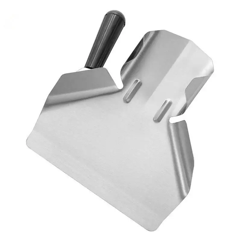 Stainless steel chip shovel packaging special stainless steel chip shovel single, double handle all steel shovel