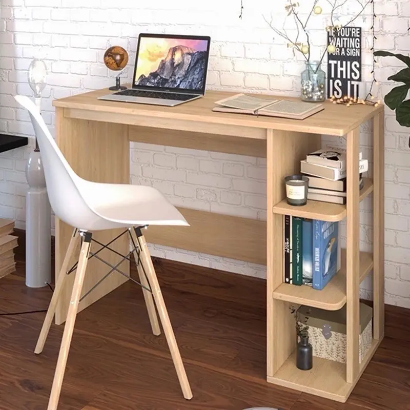 ￼ Bàn Làm Việc Gỗ MDF , 3 Ngăn Để Sách Vở Gọn Tiện Lợi Thông Minh