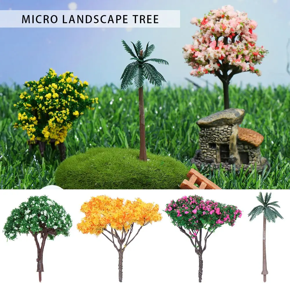 10 Styles Miniatures Figure Moss Ornament Fairy Garden Mini Tree Micro ...