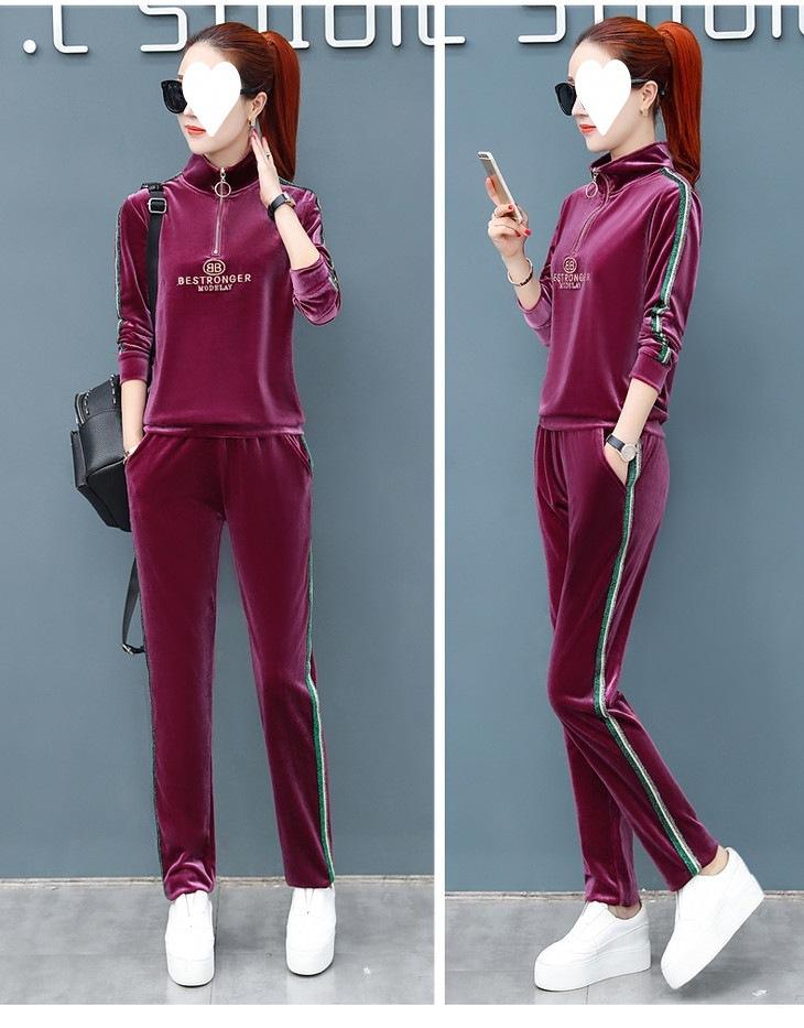 Product Introduction of Bộ Đồ Nhung Vàng, Thời Trang Nữ, Cổ Chân Đế, Bộ Đồ Thể Thao Thường Ngày Áo Len, Bộ Hai Mảnh, Phong Cách Âu Mỹ Thích Hợp Cho Mùa Xuân Và Mùa Thu, Thiết Kế Mới Cho Năm 2024 19