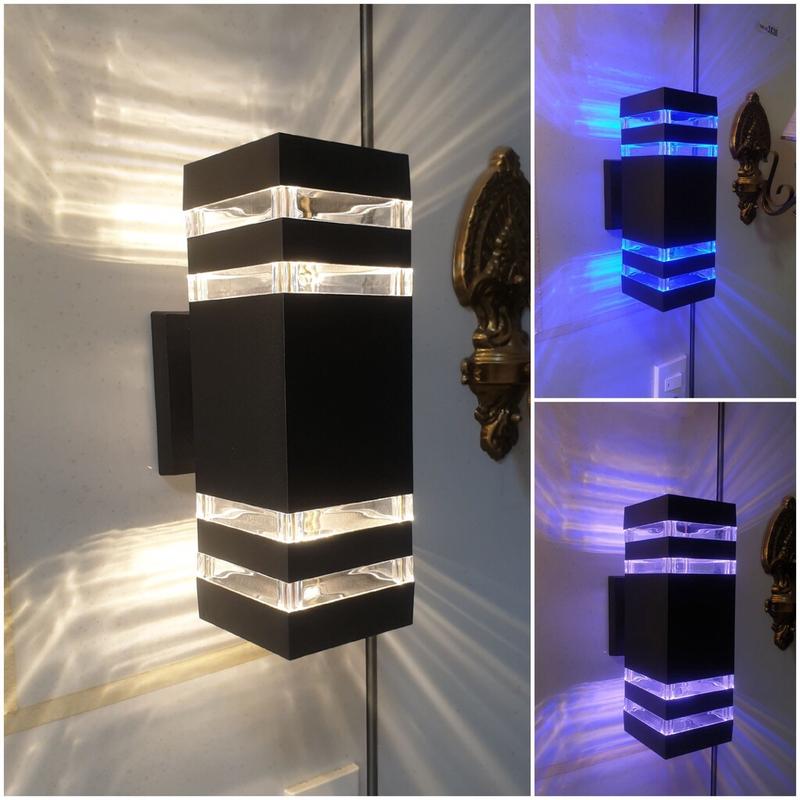 Đèn Hắt Trụ Vuông 2 Đầu, 3 Màu Ánh Sáng BH 1 Năm acryl đèn chiếu sáng trên tường