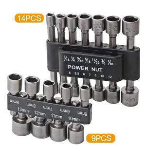 Quick Change Power Nut Driver Drill Bit Power Tool Accessories, Hex Socket Adapter Bolt Driver Tool Set, Electric Screwdriver, Durable Hand Drill, Driver Bits, Hardware, Tools for Mechanics