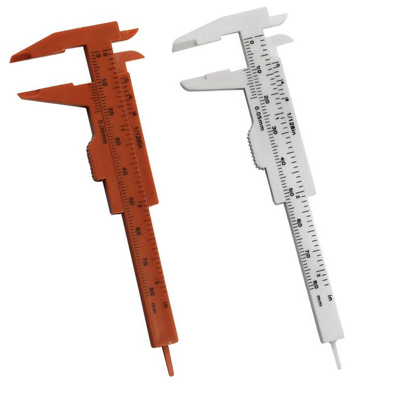 NEW 2PCS 80mm Mini Plastic Sliding Vernier Caliper Gauge Measure ...