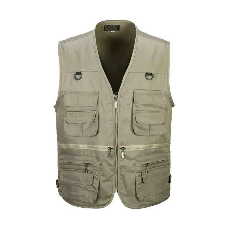 Áo Vest Nhiều Túi Thời Trang Ngoài Trời, Dành Cho Nam Giới, Thích Hợp Để Câu Cá, Đi Bộ Đường Dài Và Chụp Ảnh, Phong Cách Thường Ngày Ngoại Cỡ, Năm 2025 5