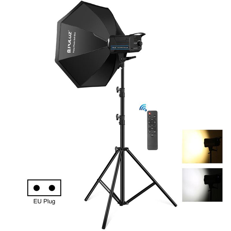 Bộ Softbox Bát Giác Puluz Công Suất 150W Chân Cao 2m8 Chụp Hình Quay Phim Livestream Chuyên Nghiệp 0