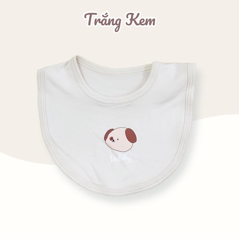 Yếm sơ sinh Tadaby in thú cưng dễ thương cho bé đến 6 tháng tuổi vải sợi tre mềm mịn nhẹ êm thấm hút 3
