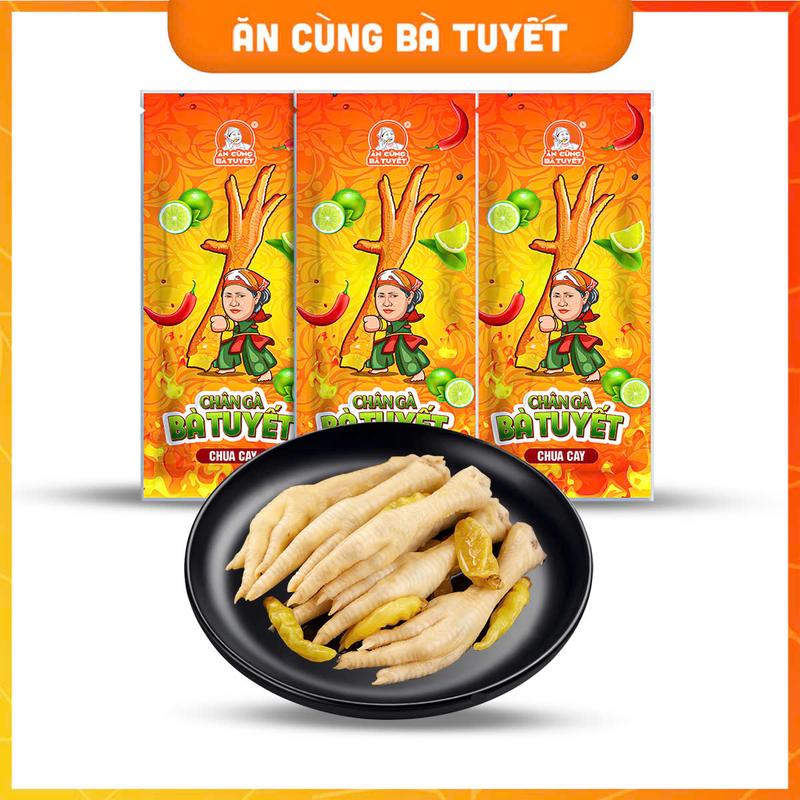 CHÂN GÀ CHUA CAY CÓ XƯƠNG - ĂN CÙNG BÀ TUYẾT