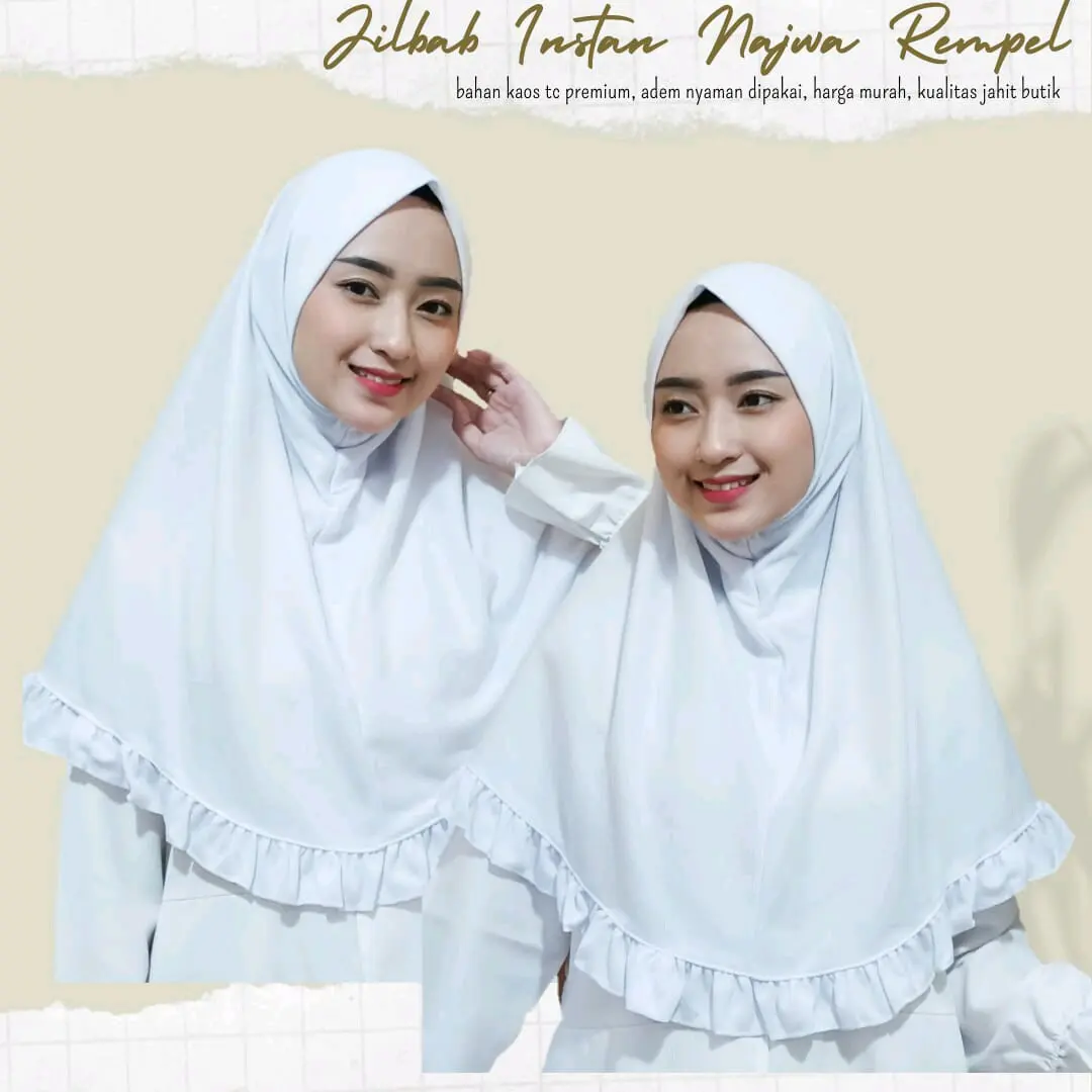 Jilbab Instan REMPEL L hijab khimar instan syar'i