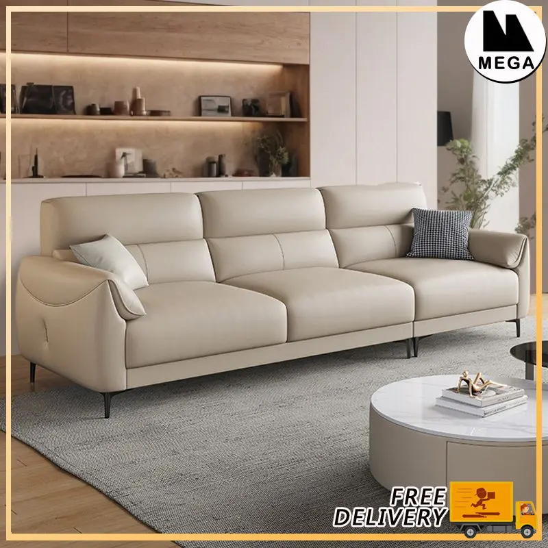 Luxury Leather Sofa Small family Sofa Living Room Sofas Sofa Set 1/2/3 Seater Reception Sofa Solid Wood Frame Sponge Sofa