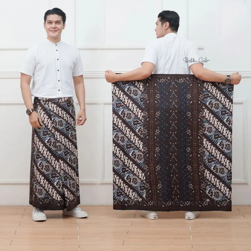 Sarung Batik Gus Iqdam Series - Sarung Batik Dewasa Santri Putra Putri Halus Adem Lembut Printing Katun Muslim Motif Pekalongan Hitam 3