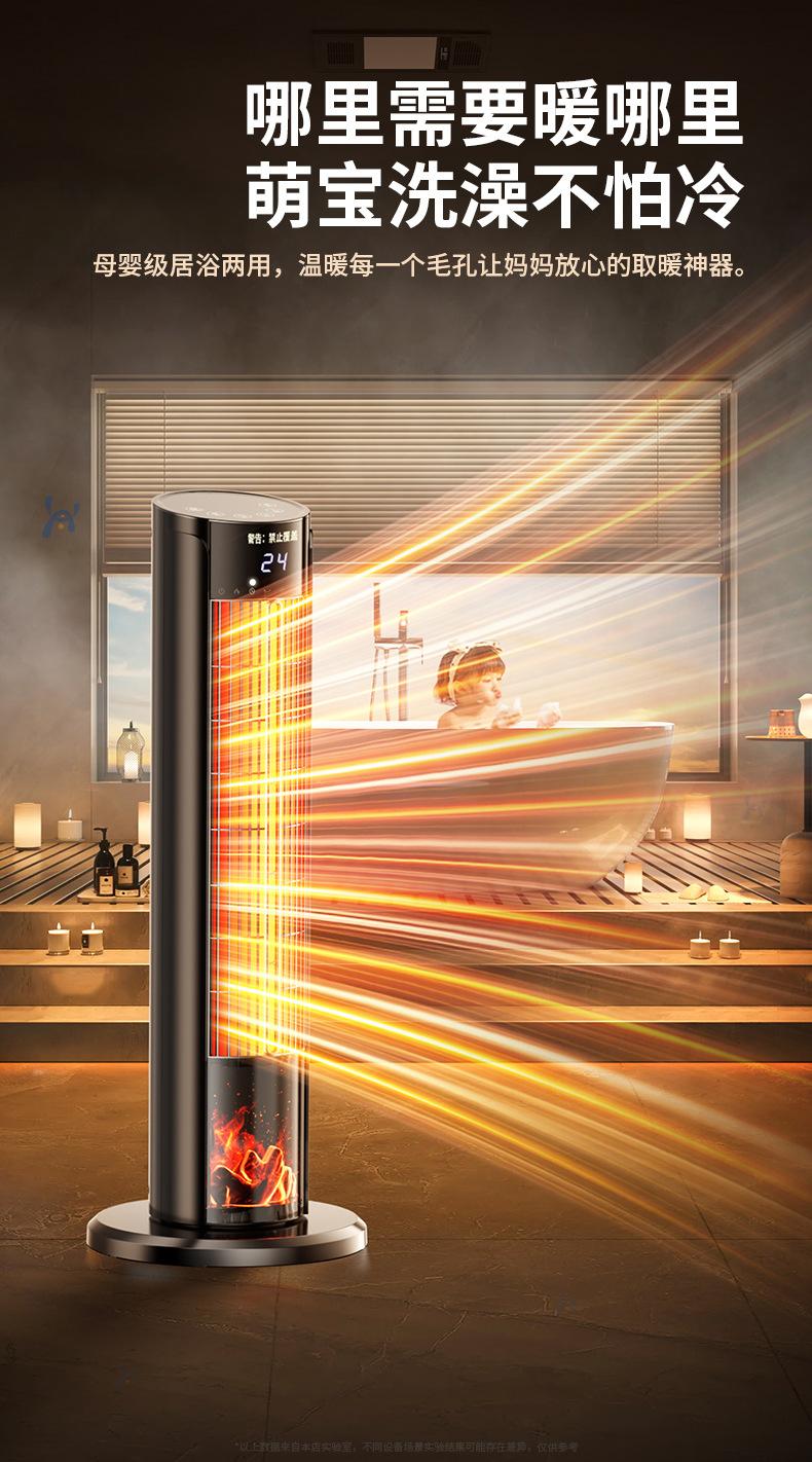 Product Introduction of Heater Fan for Home Use, Floor Standing, Silent, Energy-Saving, Bedroom Office Warm Air Blower, Whole Room Heating 19