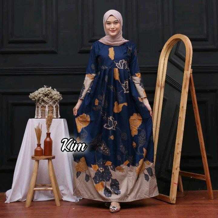 PROMO GAMIS BATIK MODERN MURAH BERKUALITAS Poliester wanita Muslim 8