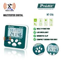Gambar PROSKIT NT-316 Mini Digital TemperatureHumidity Meter Original Dudukan Klip Meja Suhu dari future store Kota Tangerang 1 Tokopedia