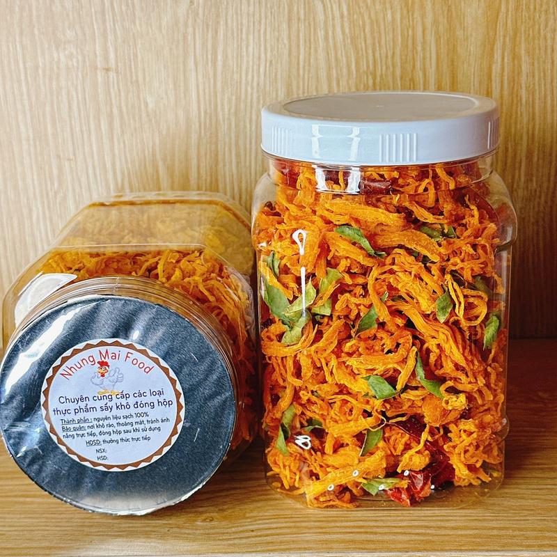 1KG 2 Hủ 500G Khô Gà Loại 1 Lá Chanh Bơ Tỏi Thượng Hạng Dai Ngon Cay Ăn Vặt Food Snack Quà Tặng 3