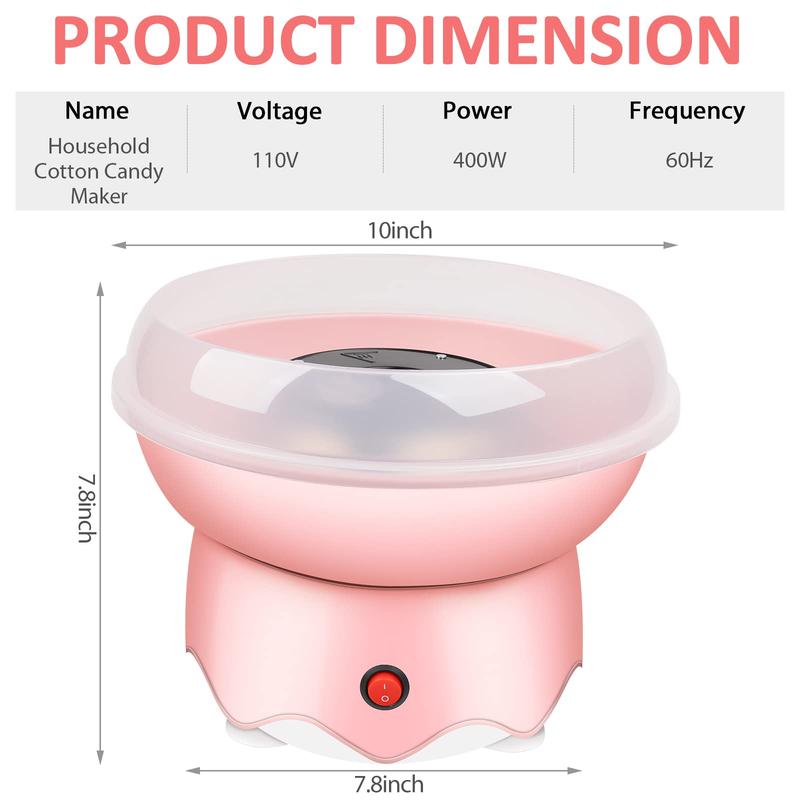 Product Introduction of Ready stock Electric Mini Sweet Cotton Candy Maker Machine DIY with Splash-Proof Plate for Kid Party 7
