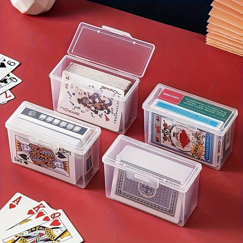 Clear Poker Storage Box, Portable Card Storage Box with Lid, Multifunctional Storage Box for Home Office 5