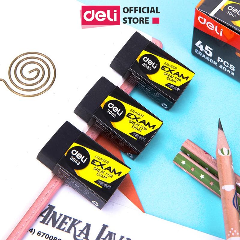 Gôm Tẩy Chì 2B / 4B Deli Tẩy Sạch Ít Vụn Tẩy Nhỏ Gọn - Phù Hợp Học Sinh, Sinh Viên, Văn Phòng, Vẽ Thi Trắc Nghiệm