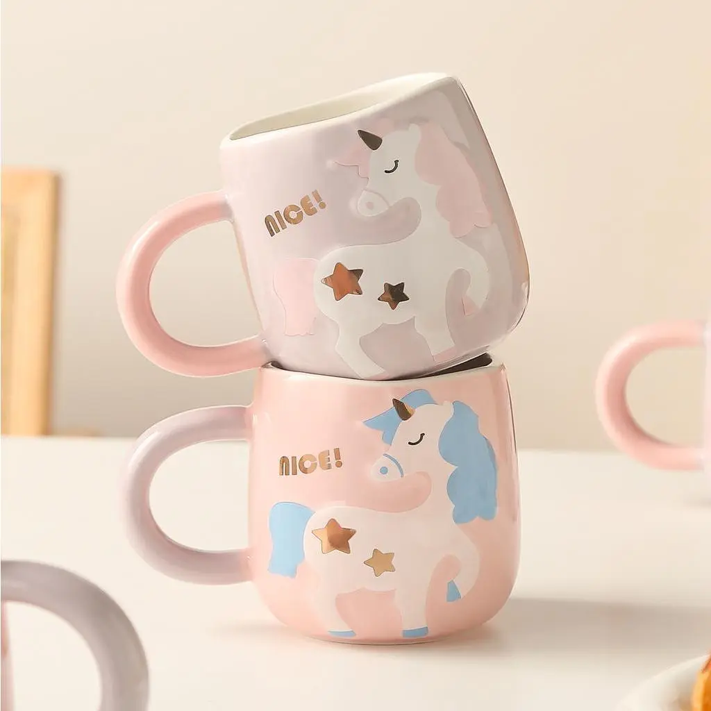 Mug Keramik Unicorn Pink mug keramik lucu porceline