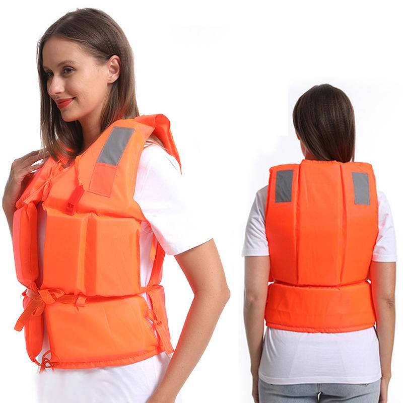 Product Introduction of New Orange Adult Childen Foam Flotation Swimming Life Jacket Vest With Whistle Boats Fishing Vest Swimming Drifting Vest 18