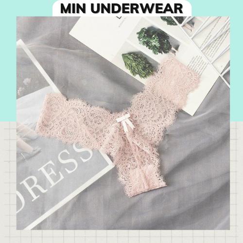   27  Quần Lót Nữ Ren Lọt Khe Xuyên Thấu Chữ Y Sexy Gợi Cảm Min Underwear 