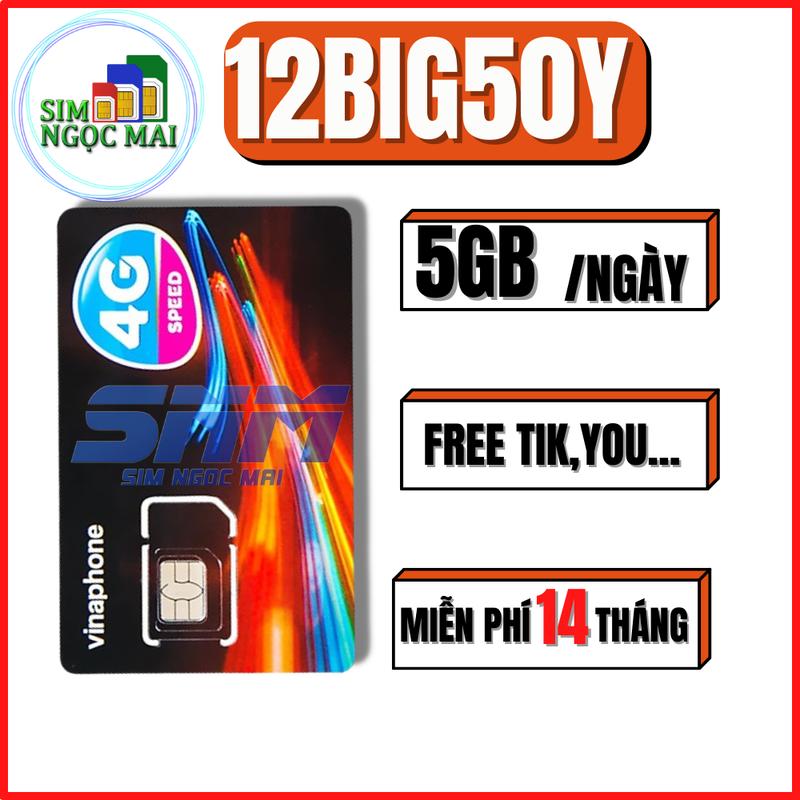 SIM 4G Vinaphone  U1500 , 12BIG50Y, D500 , 12D159V , 12D49P , 12VD89P TRỌN GÓI 1 NĂM - 500GB/T - SIM NGỌC MAI