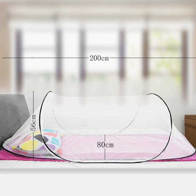 Product Introduction of Single Student Dormitory Travel Camping Anti Mosquito Installation-Free Folding Portable Large Space Encryption Mesh Mosquito Net 12