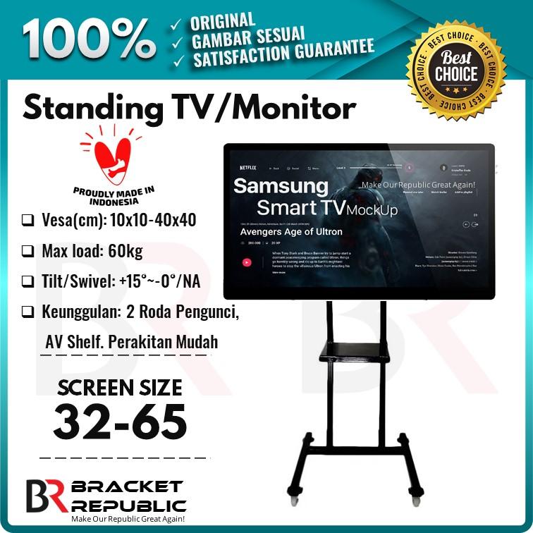 Bracket Standing TV 65 60 55 50 49 43 32 Inch Braket Stand TV Roda ...