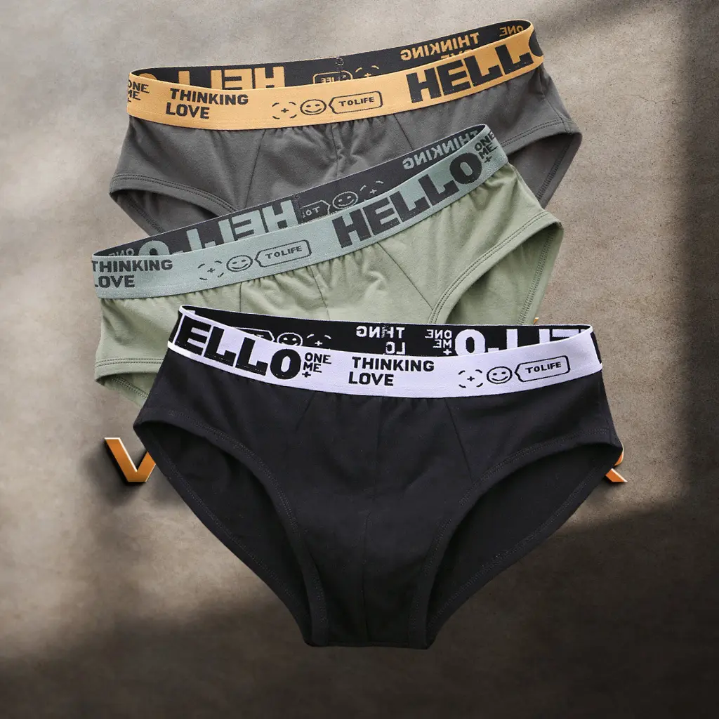 Sét 3 quần sịp nam tam giác cotton cao cấp Hello-TG VUABOXER Quần Boxer Menswear Quần Lót Thun