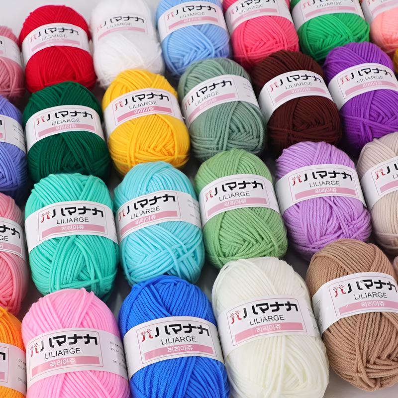 [Bông bán Len] - Lên milk cotton Hàn Quốc 25 gram, len Hàn nhí Diy crochet màu  nâu sợi nhỏ cho người mới crybaby