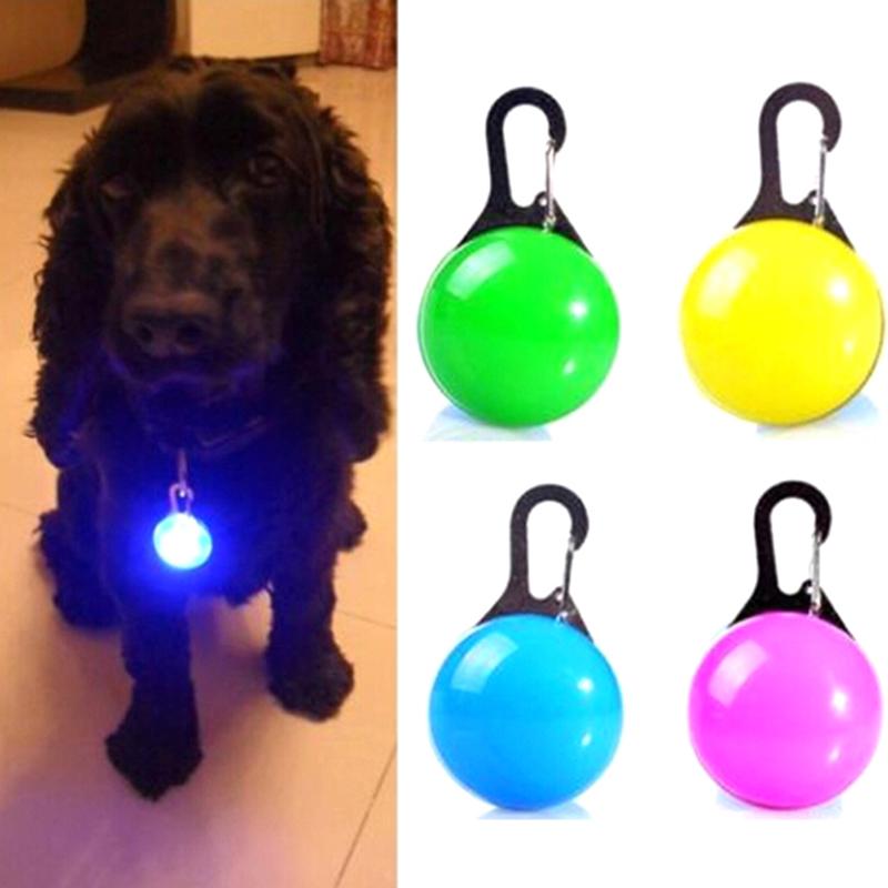 Mini pet dog cat puppy LED flashing collar safety night light keyring pendant 2