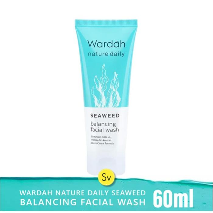 Gambar Wardah Nature Daily Seaweed Balancing Facial Wash 60ml - Pembersih Wajah Semua Jenis Kulit dari Shavin Store Kota Surabaya 4 Tokopedia