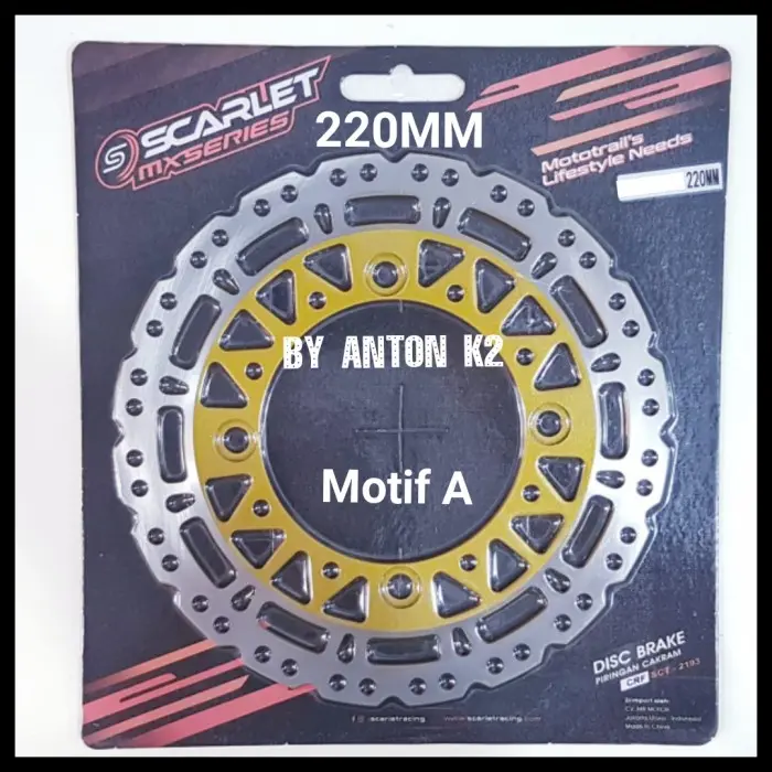 PIRINGAN CAKRAM DISC BRAKE BELAKANG MOTOR CB 150/CBR 150/MEGAPRO/CRF - Motif C, 220MM/BELAKANG 1